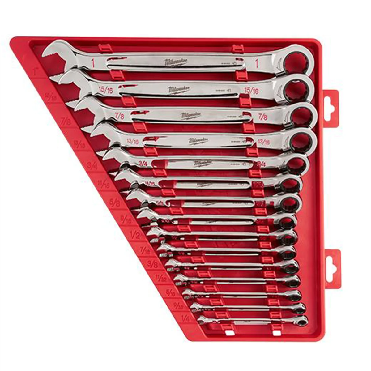 Milwaukee 48 - 22 - 9416 15pc Ratcheting Combination Wrench Set - SAE