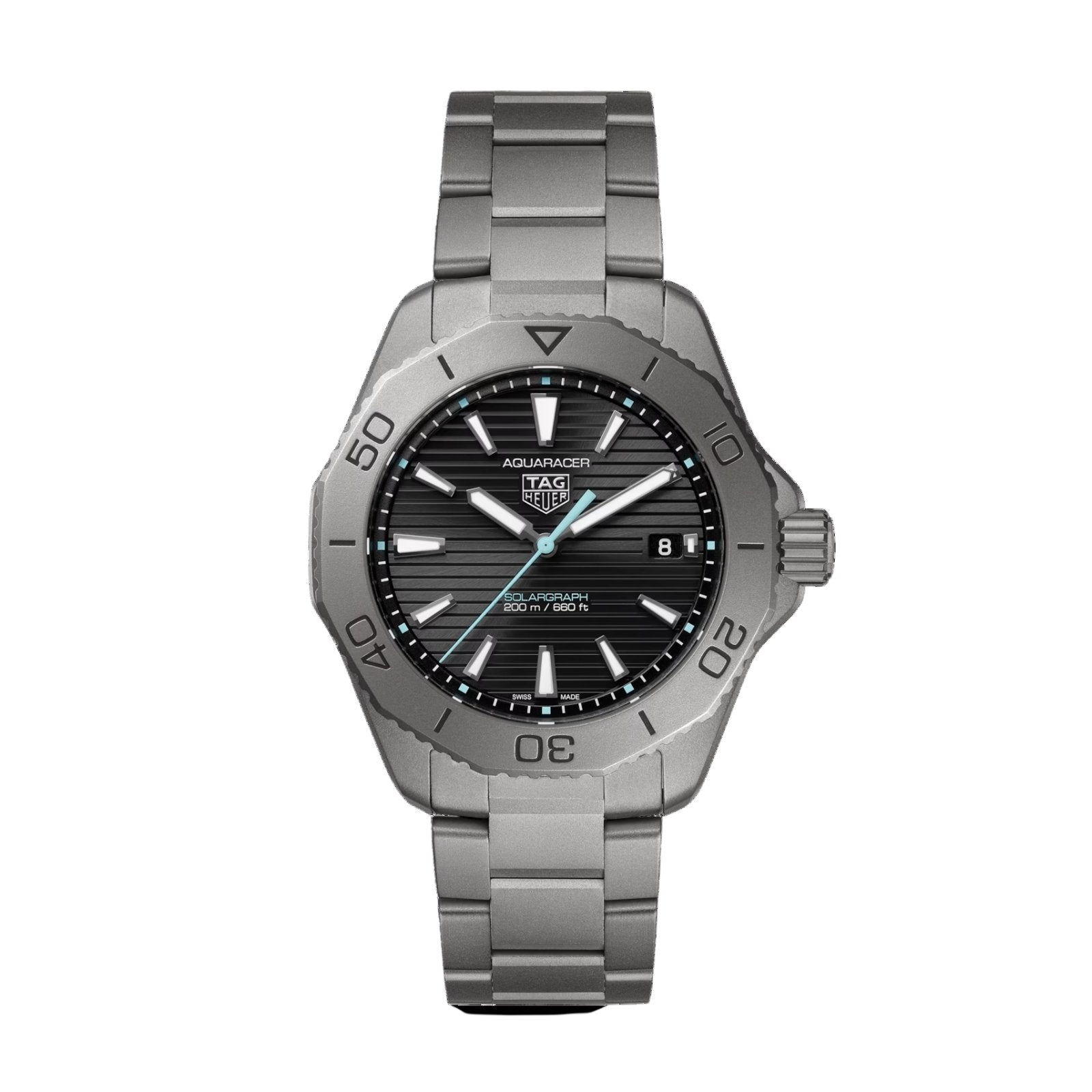 【Super Clone】TAG Heuer Aquaracer Professional 200 Solargraph 40mm Mens Watch Titanium WBP1180.BF0000