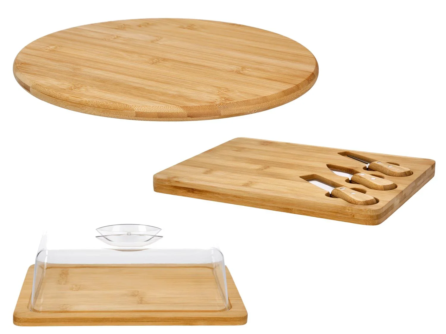 SILVERCREST Plateau  fromage ou Plateau tournant en bambou