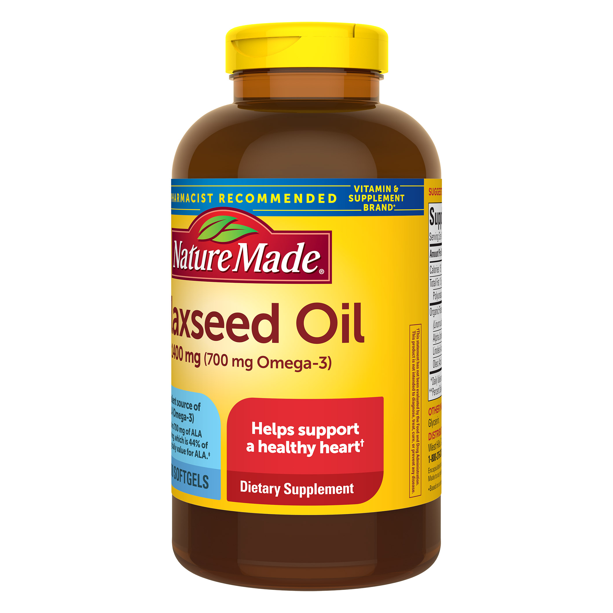 Nature Made Flaxseed Oil 1400 Mg, 300 Softgels