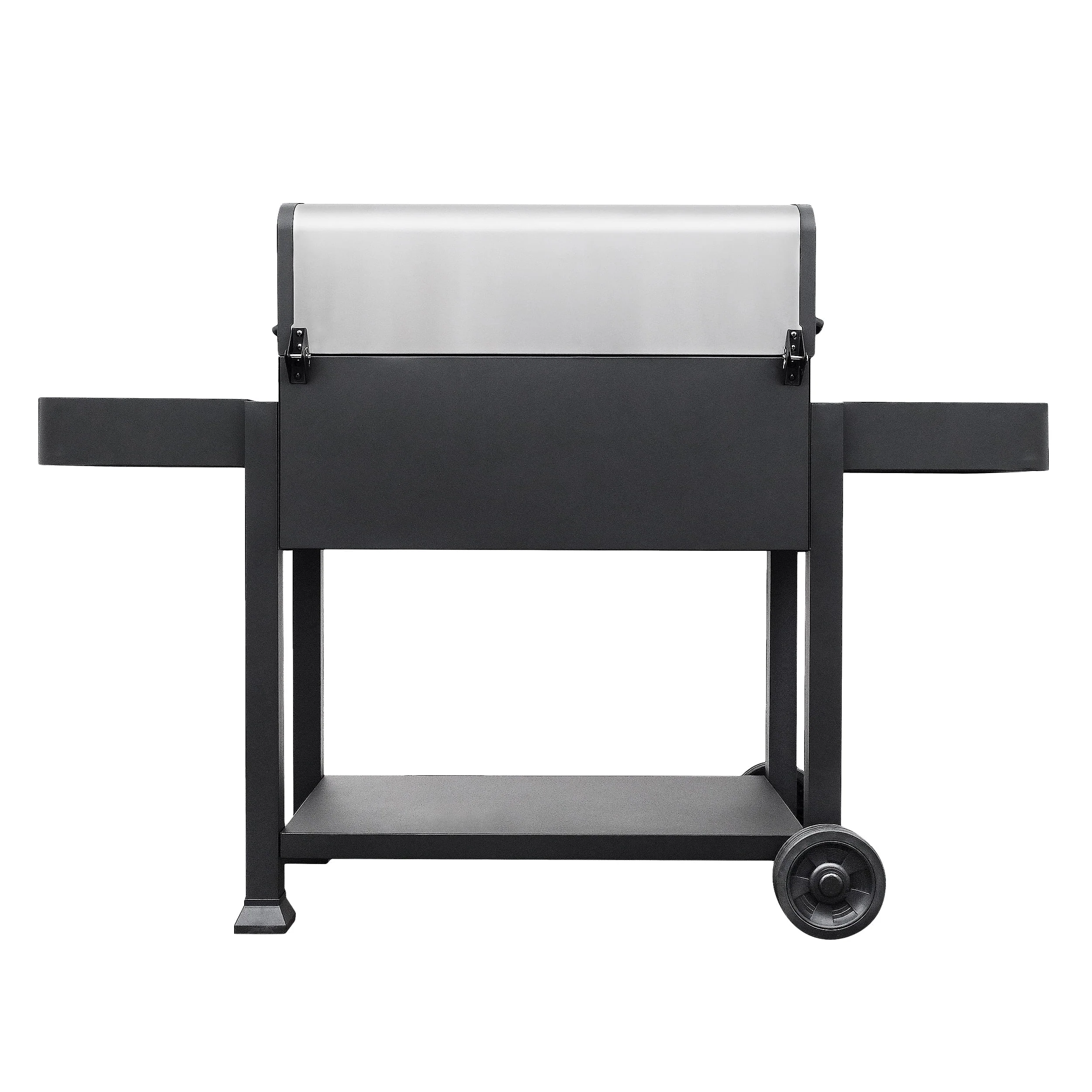32-inch Smart Charcoal Grill with Bluetooth Meat Thermometer, LCD Display, and Temperature Probes, Stainless Steel/Black