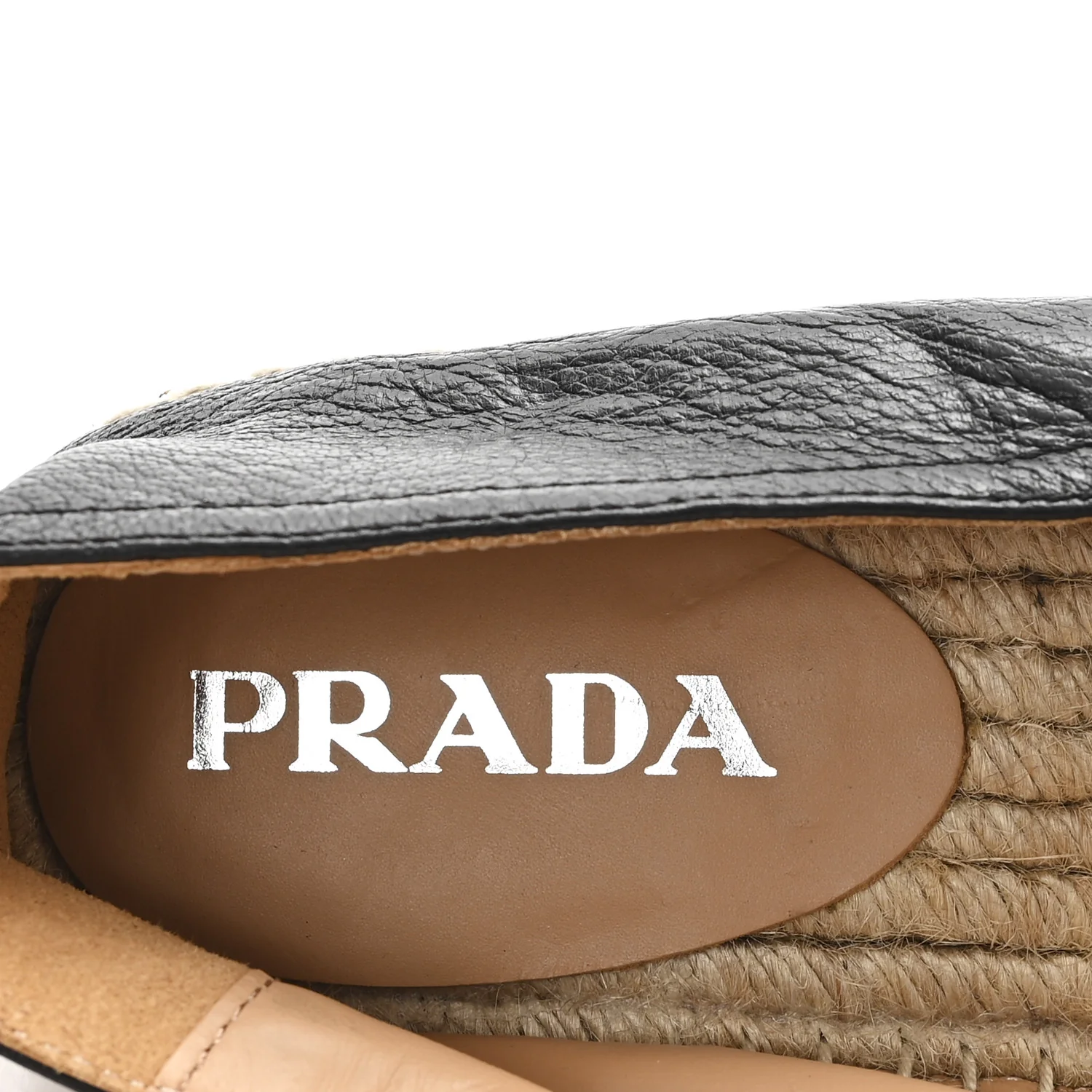 Nappa Embroidered Logo 20mm Espadrilles 39 Black