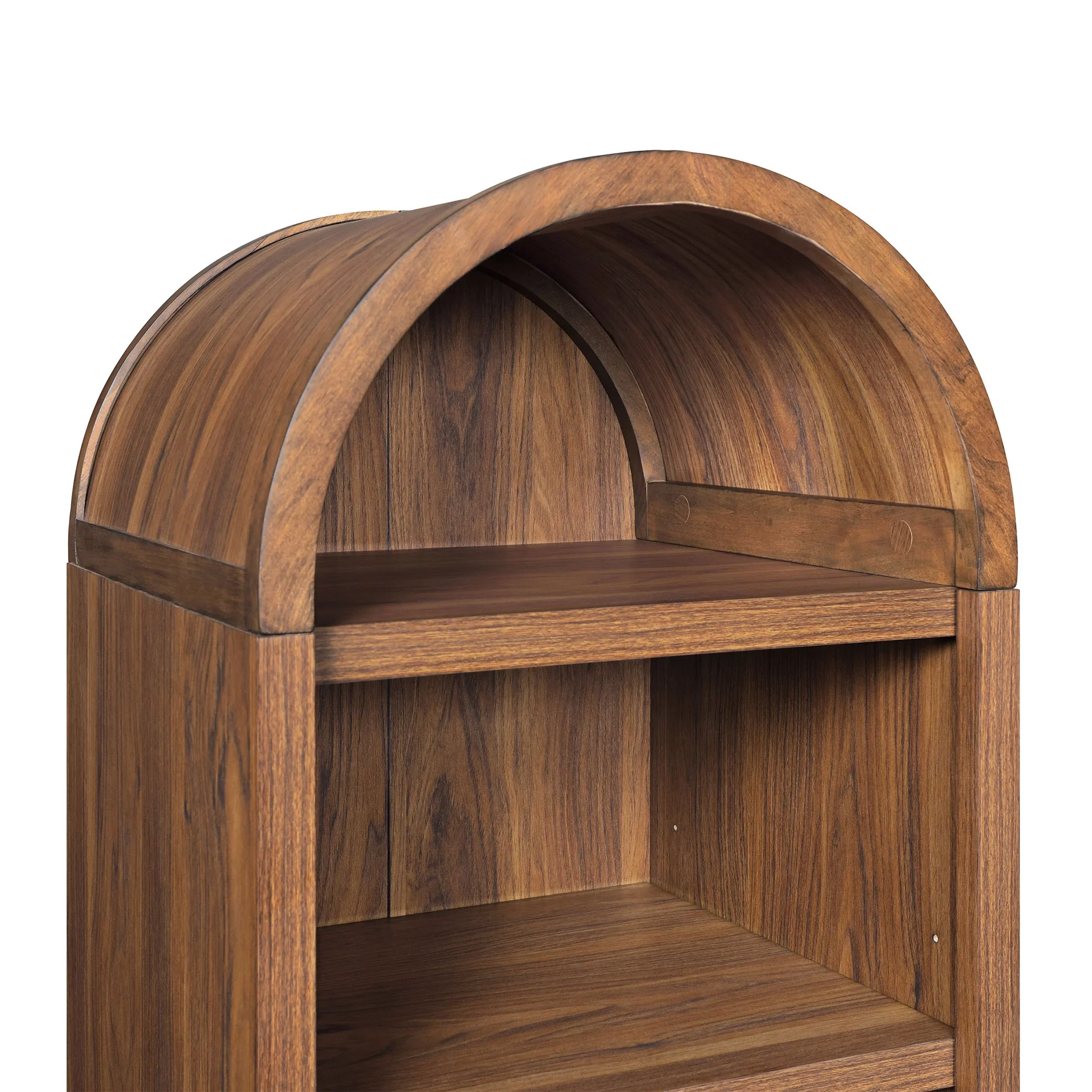 Better Homes & Gardens Juliet Narrow Arch Bookcase, Deep Green and Light Honey