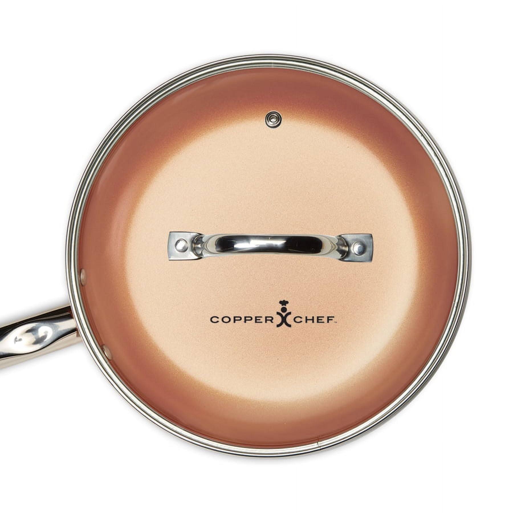 Copper Chef Round Fry Pan with Glass Lid - 10 in