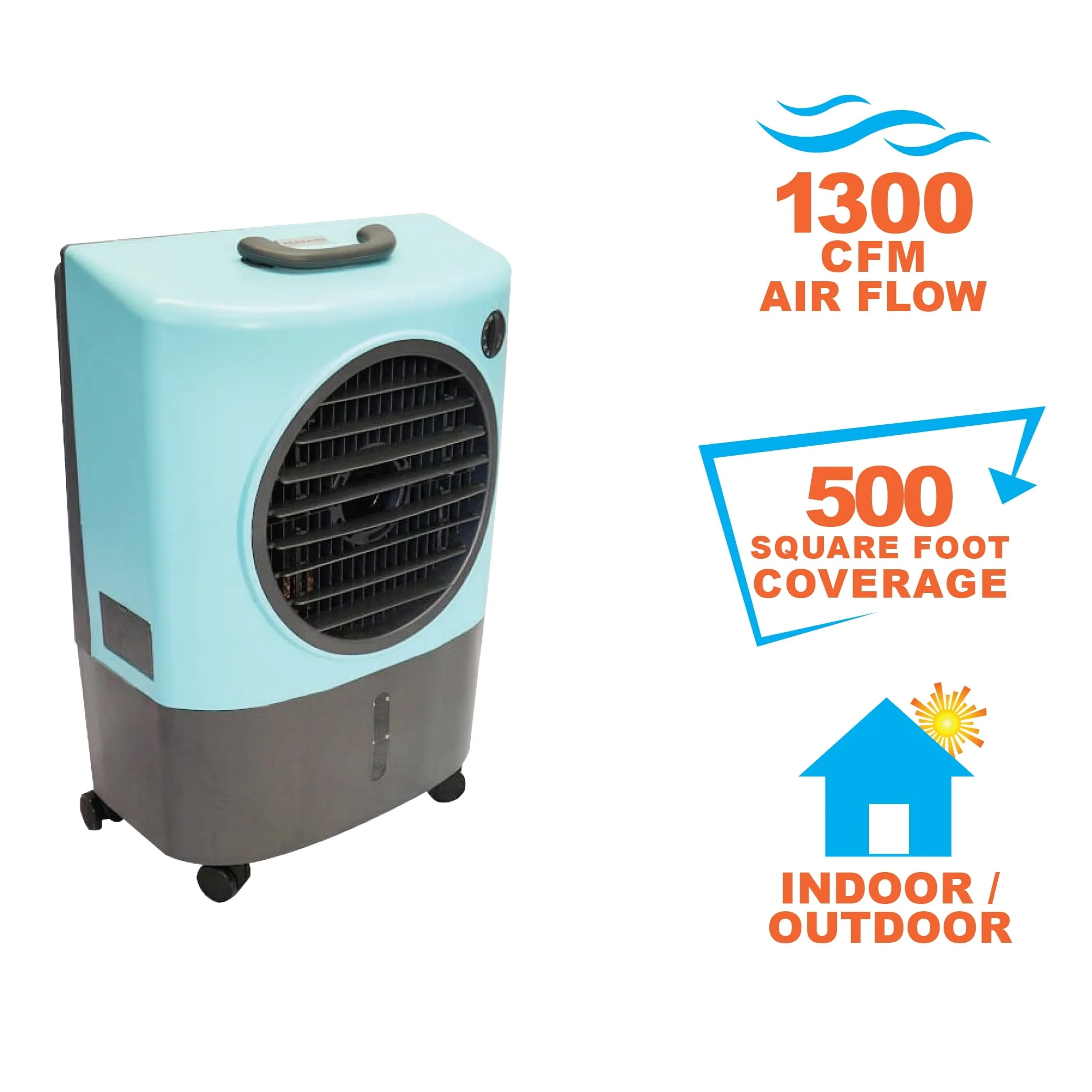 Hessaire MC18V Indoor/Outdoor Portable 500 Square Foot Evaporative Air Cooler