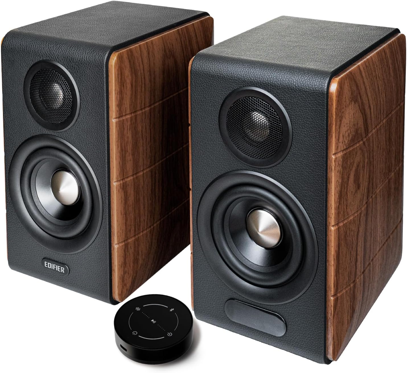 Edifier S880DB MKII Hi-Fi Bookshelf Speakers  Premium 2.0 Active Speaker System  88W RMS  Hi-Res Audio with LDAC  Bluetooth/USB-C/Optical/Coaxial/RCA Input  Subwoofer Output  Dark Wood