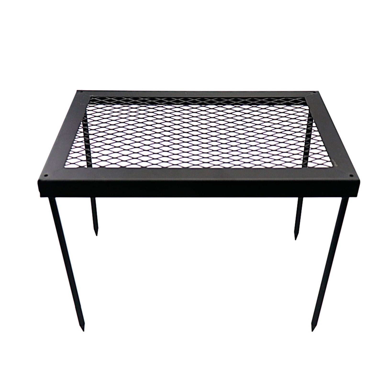 Folding Picnic Grill Table Portable Camping Desk Steel Grill Stand Table for Picnic Hiking Camping Beach Cooking and Backyard Use