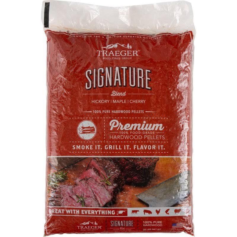 Traeger Hardwood Pellets, Premium, Signature Blend - 20 lb