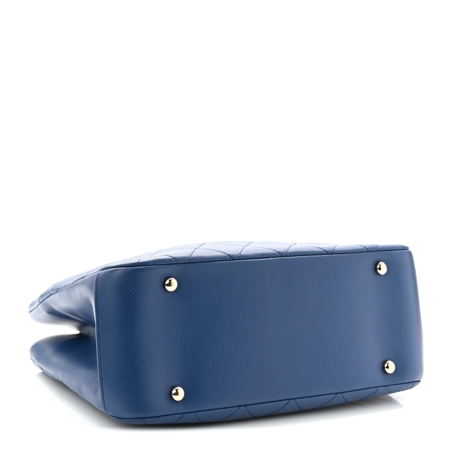 Lambskin Carry Chic Shopping Tote Blue