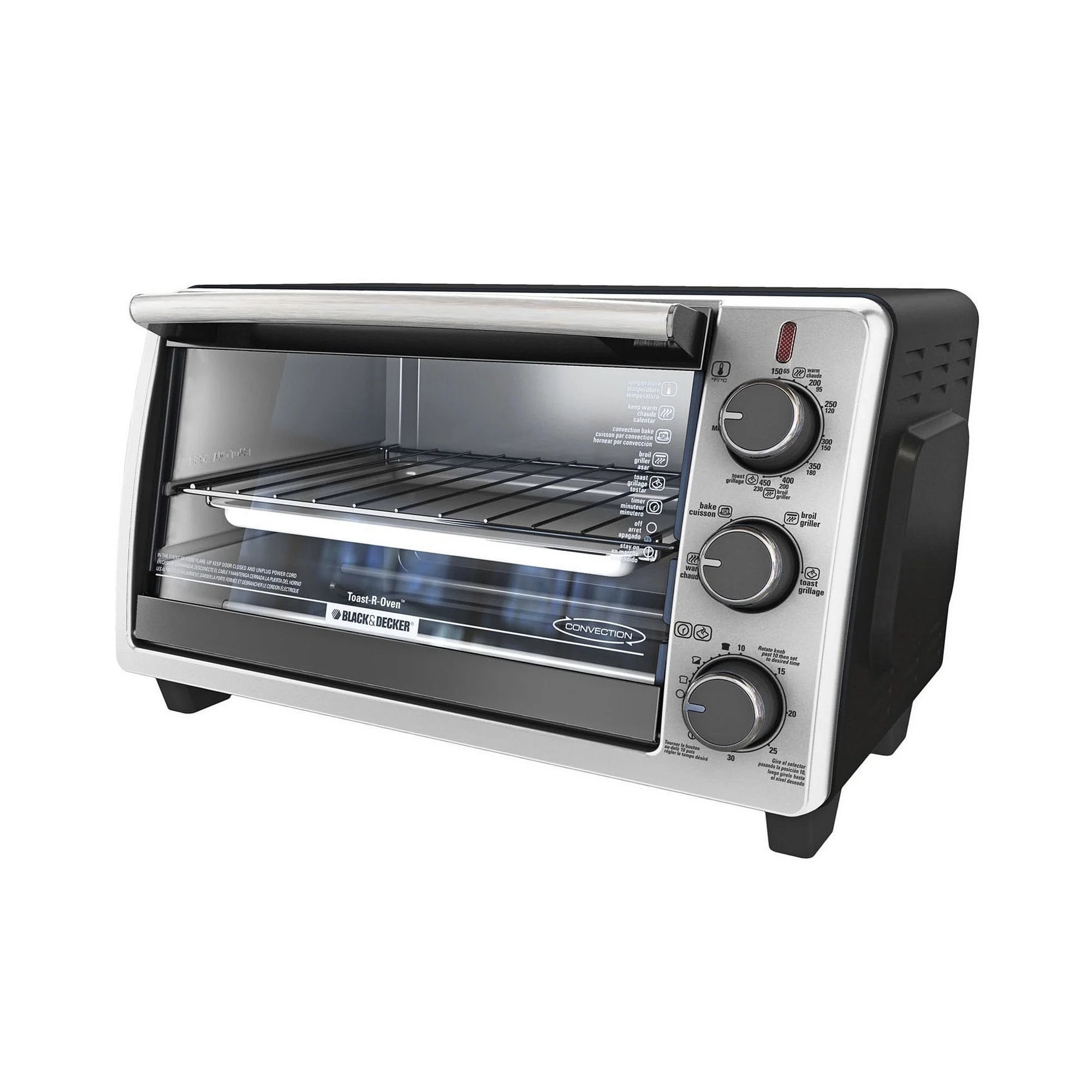 BLACK+DECKER 6 - Slice Toaster Oven, Black, TO1950SBD