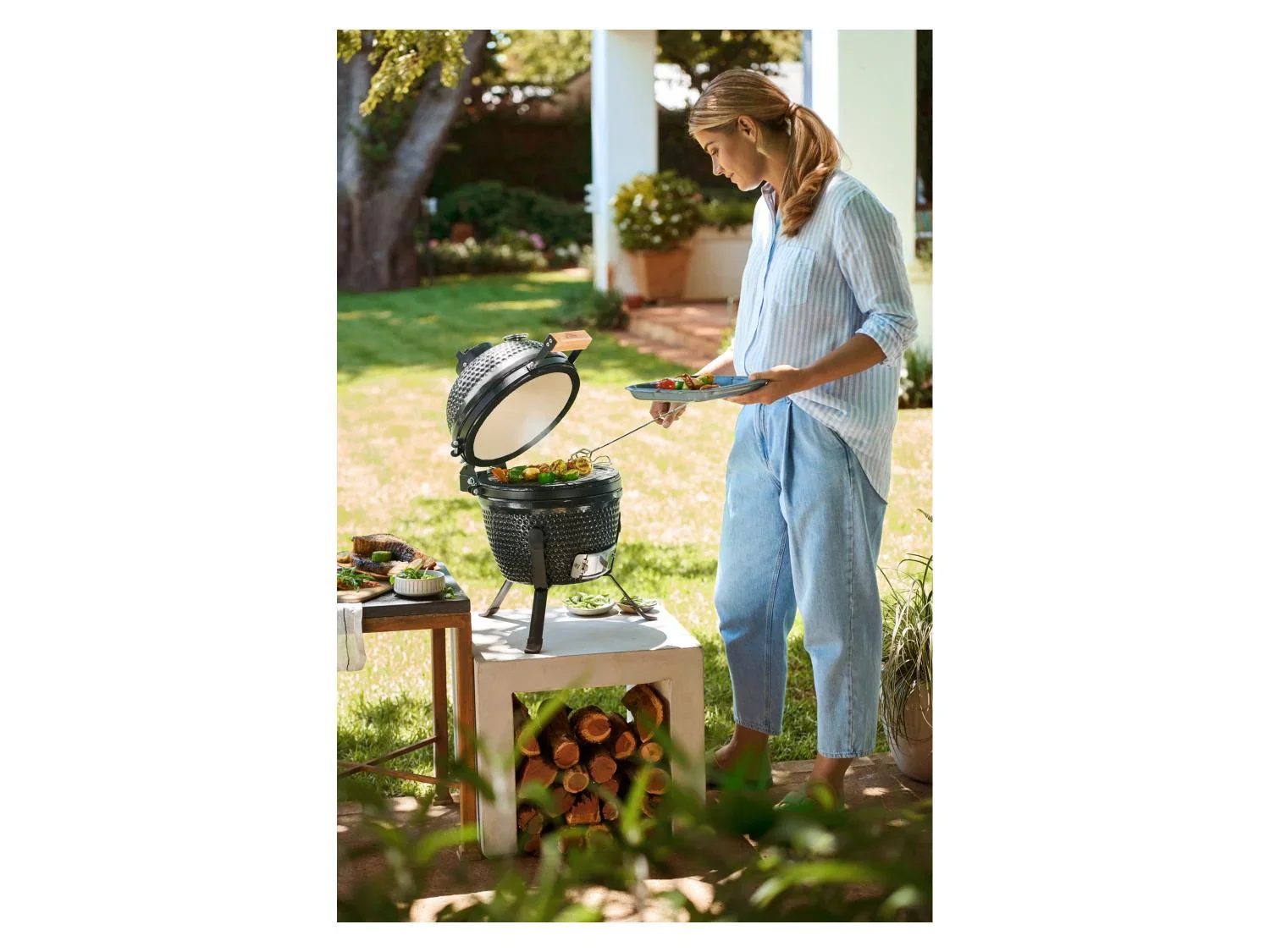 GRILLMEISTER Mini barbecue en cramique
