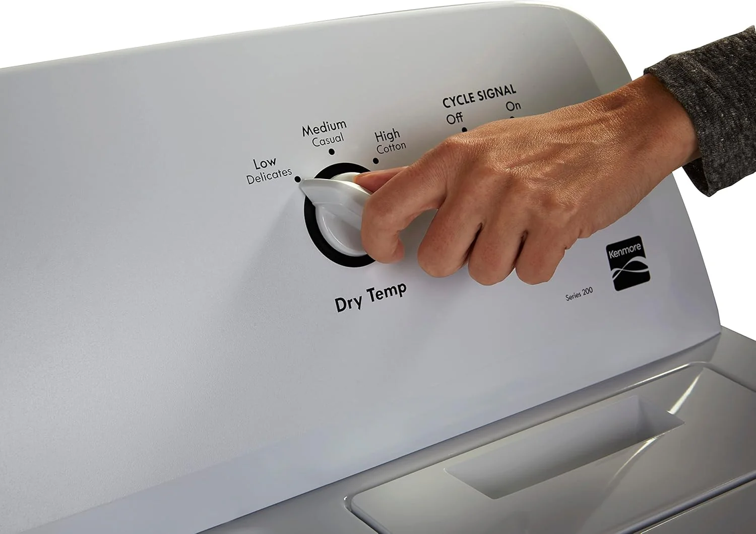 29′′ Front Load Electric Dryer with Wrinkle Guard and 7.0 Cubic Ft. Total Capacity. White