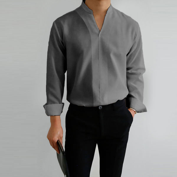 Chemise décontractée au design simple pour homme