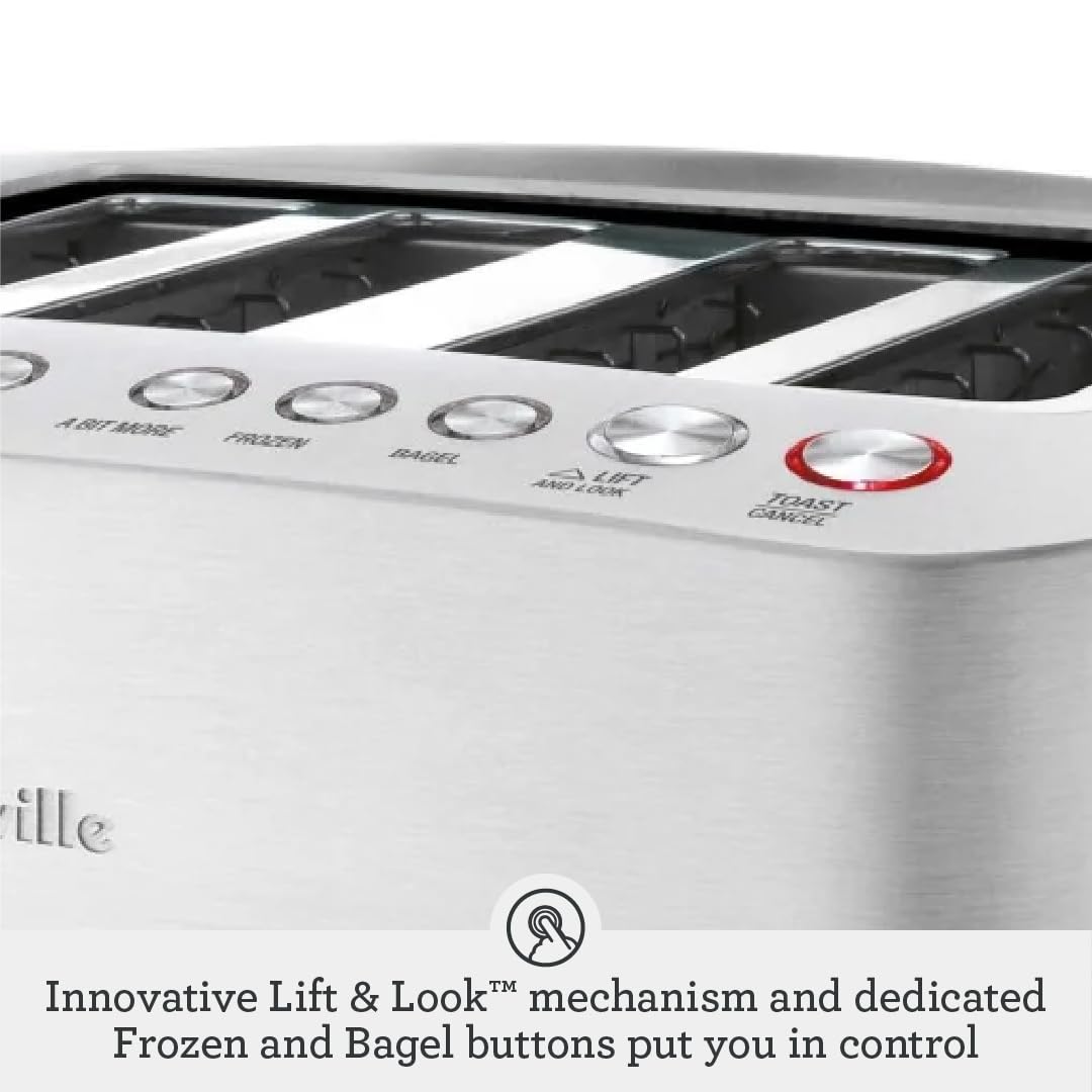 Grille-pain intelligent Breville en acier inoxydable brossé, 2 tranches
