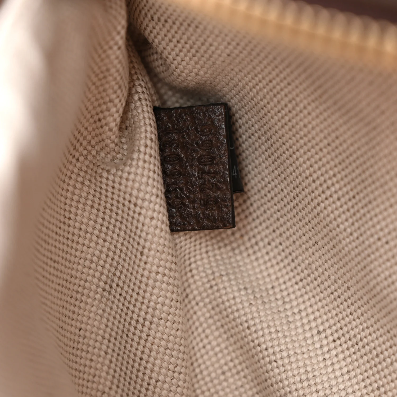 Monogram Jumbo GG Textured Dollar Calfskin Web Belt Bag Camel Ebony New Acero