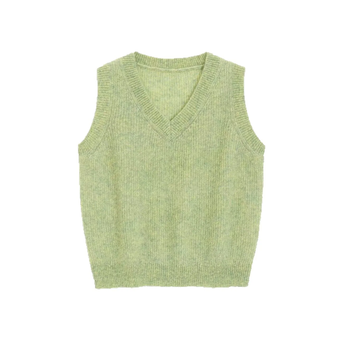 LONGÉ Women's Mohair Wool Blend V-Neck Sweater Vest