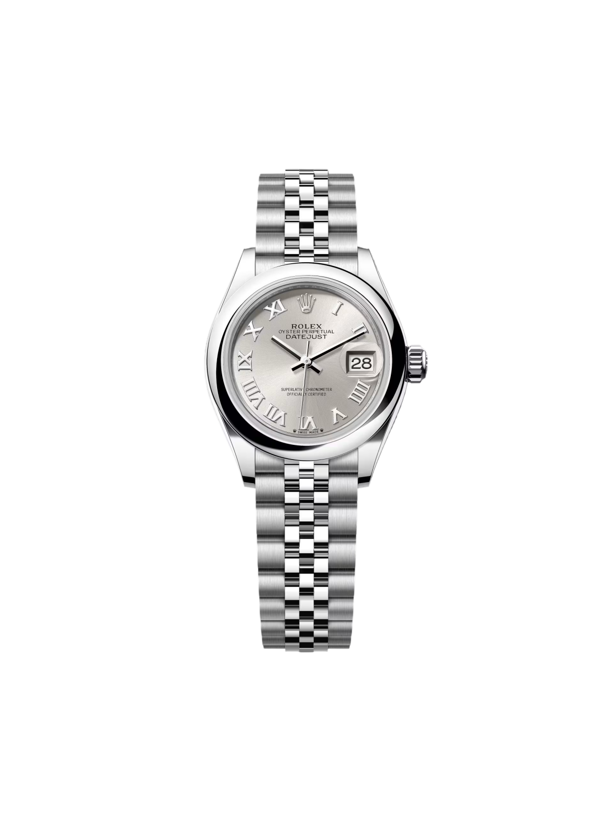 【Super Clone】RLX Lady-Datejust 28mm  m279160 Oyster Perpetual Silver Dial Oyster Bracelet