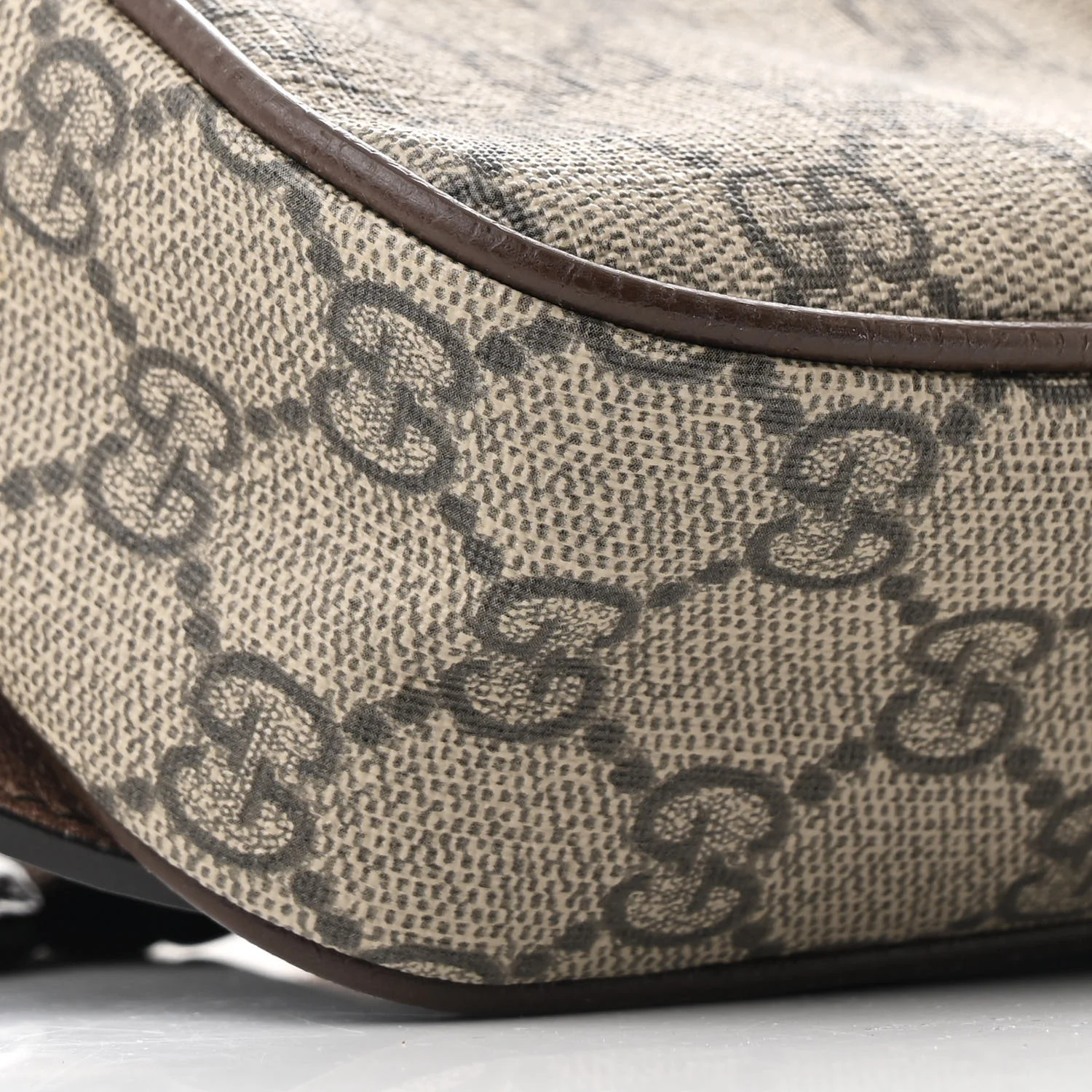 Soft GG Supreme Monogram Medium Ophidia Belt Bag Dark Brown
