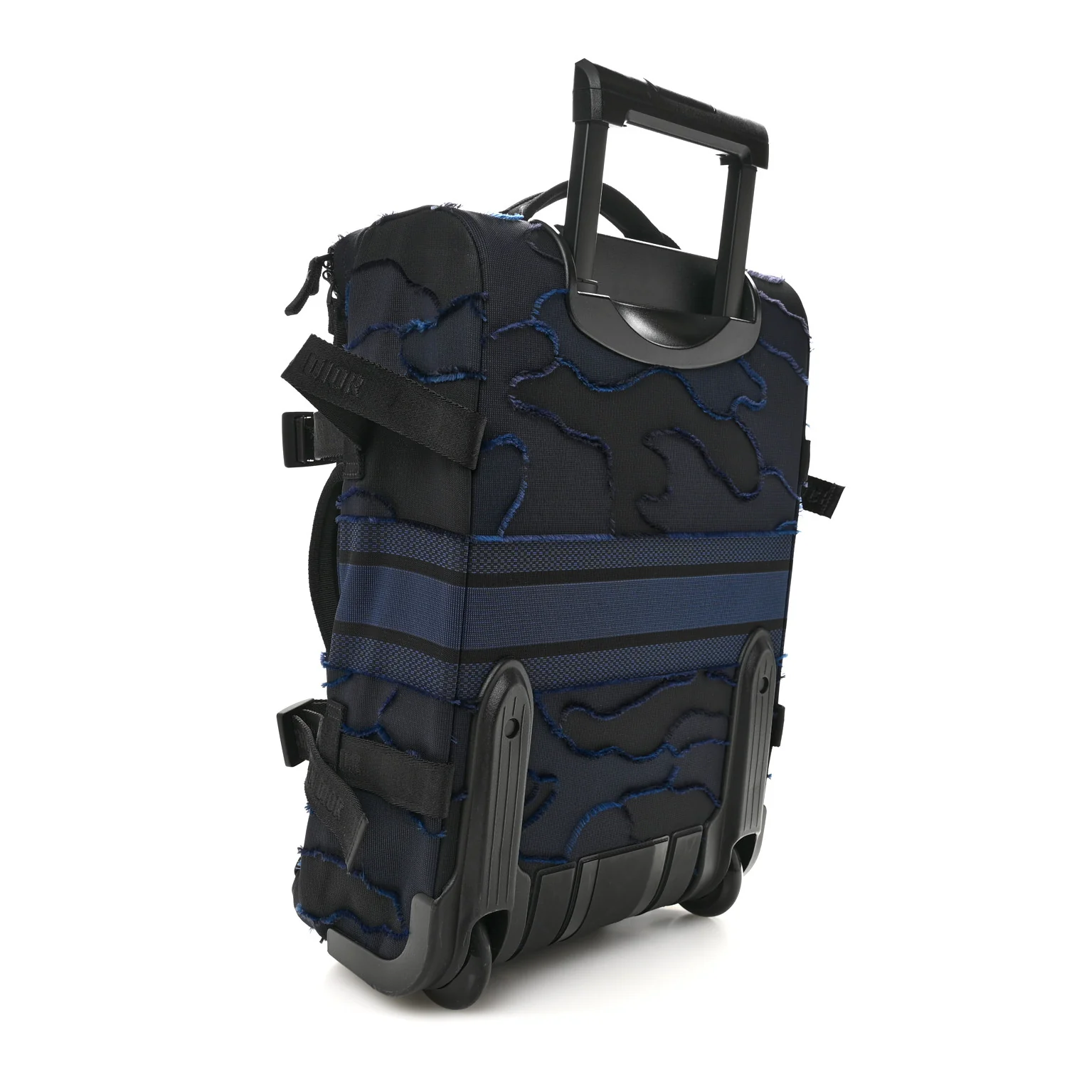 Canvas Small Diortravel Suitcase Blue Multicolor