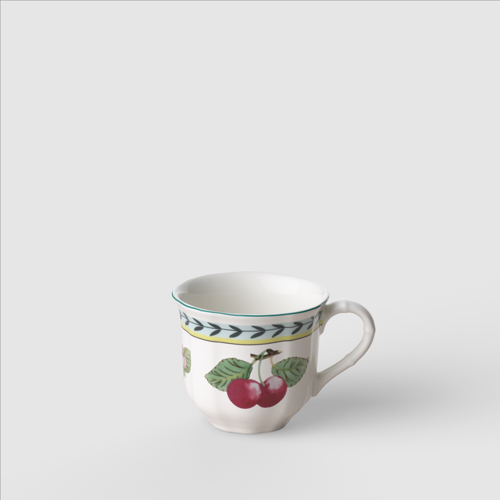 French Garden Espresso cup - Multi-colored, 2.8 oz, Premium Porcelain