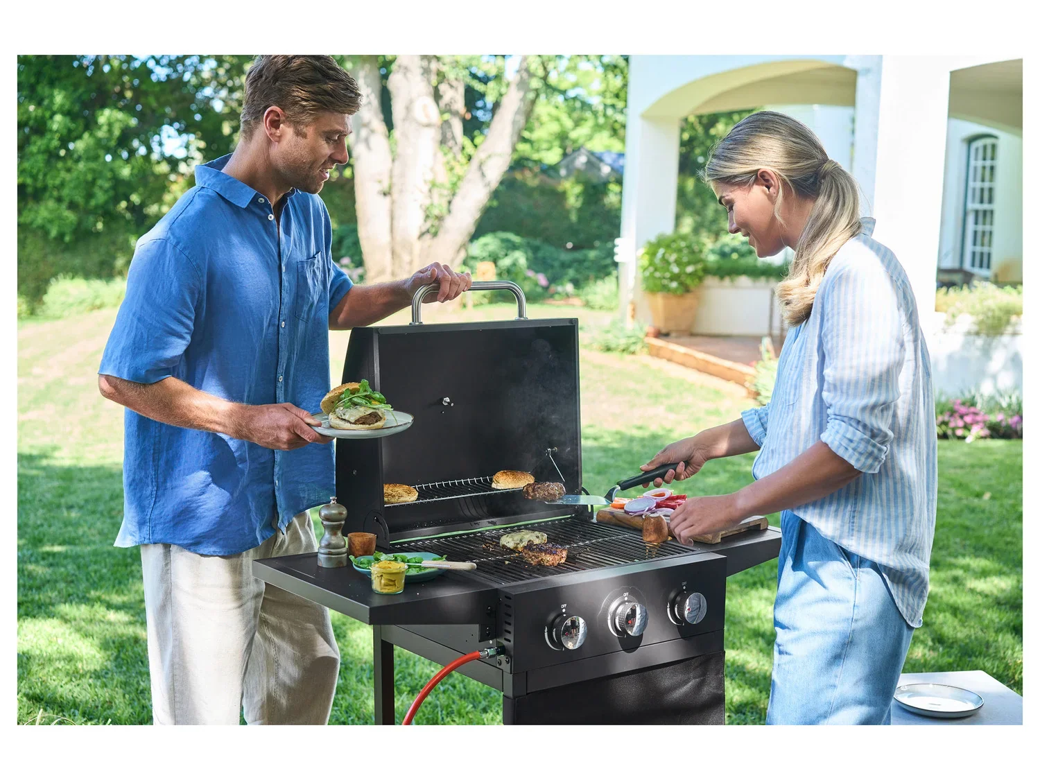 GRILLMEISTER Barbecue  gaz, 3 brleurs