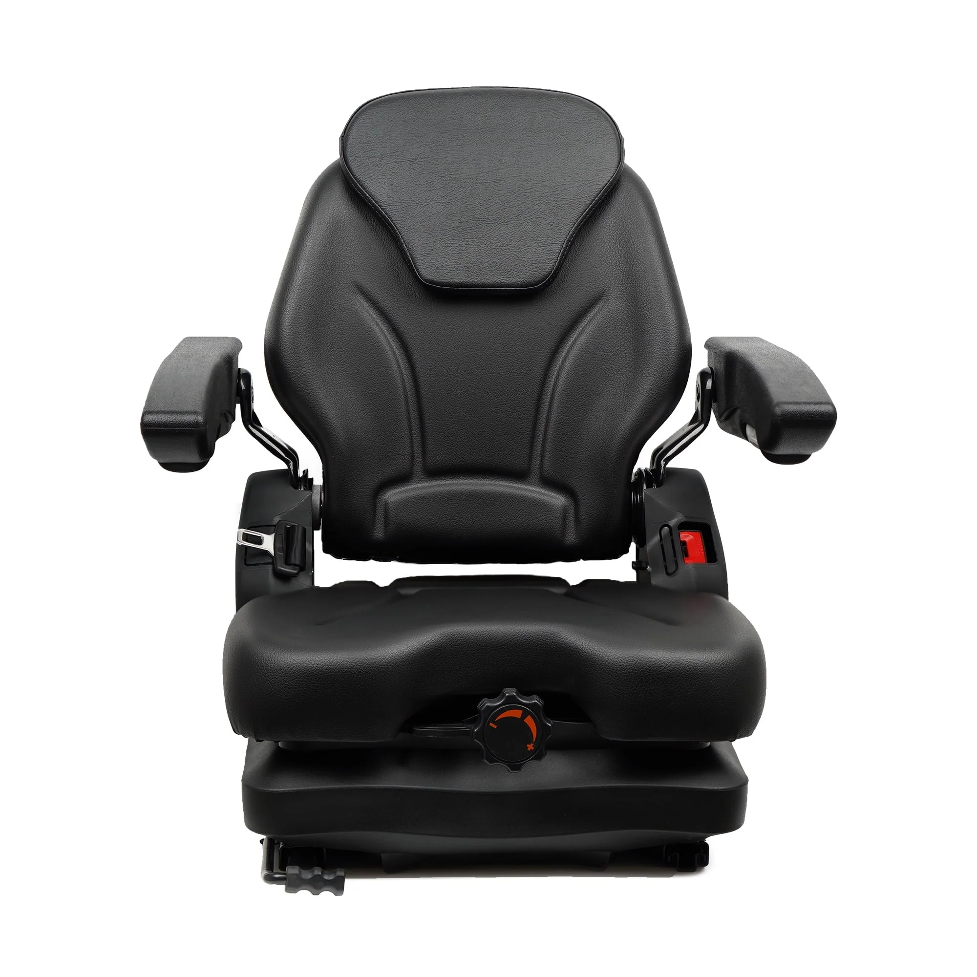 TICSEA Tractor Seat Fit for Bad Boy Mower, Adjustable Backrest Headrest and Slide Rails Forklift Seat, Adjustable Armrests Shock Absorber Heavy Duty for Zero Turn Lawn Mower
