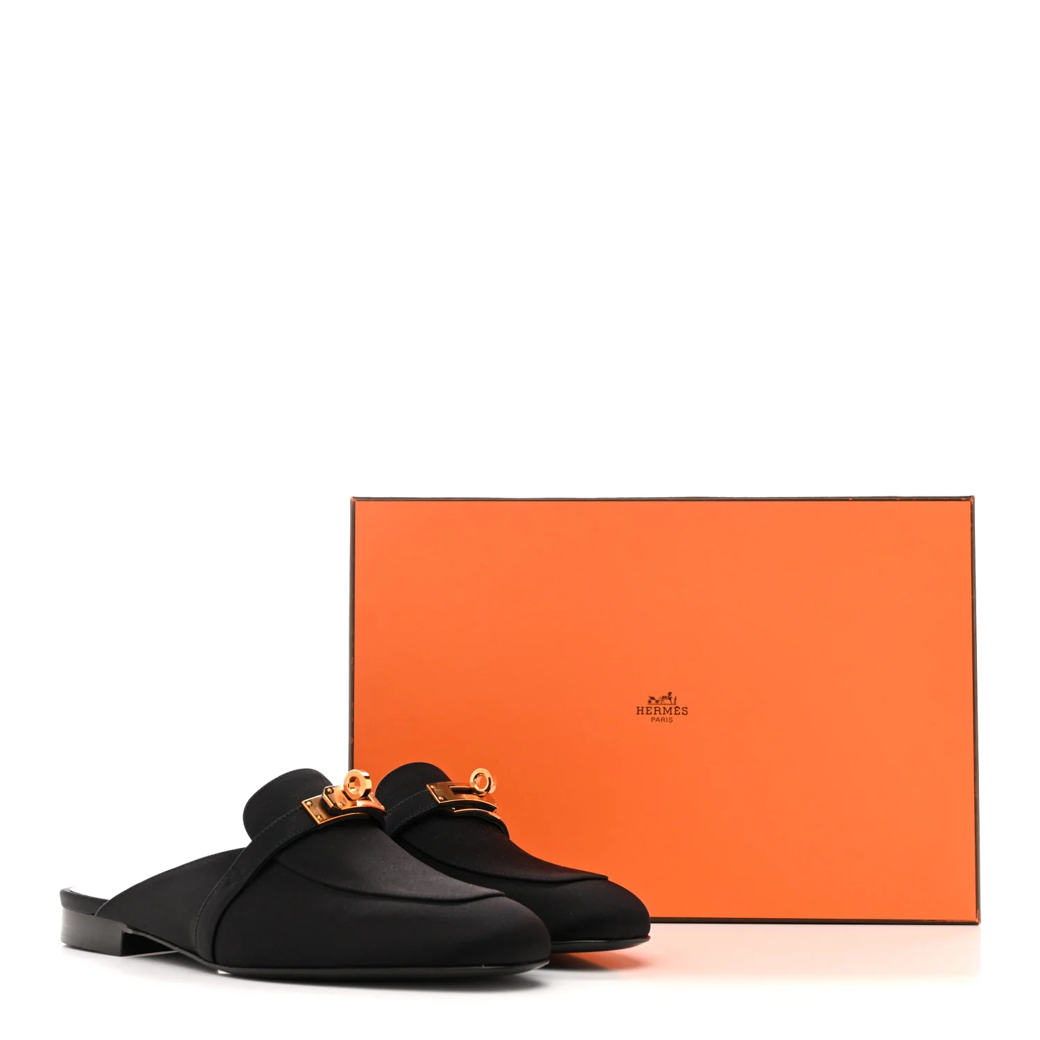 Satin Oz Mules 36.5 Black