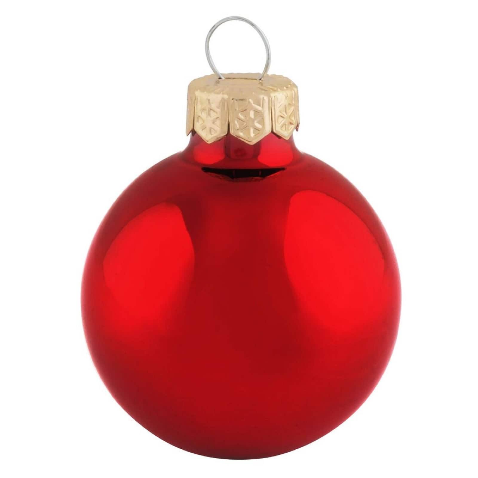 Whitehurst 2 in. Red Shiny Glass Christmas Ornaments (28-Pack)