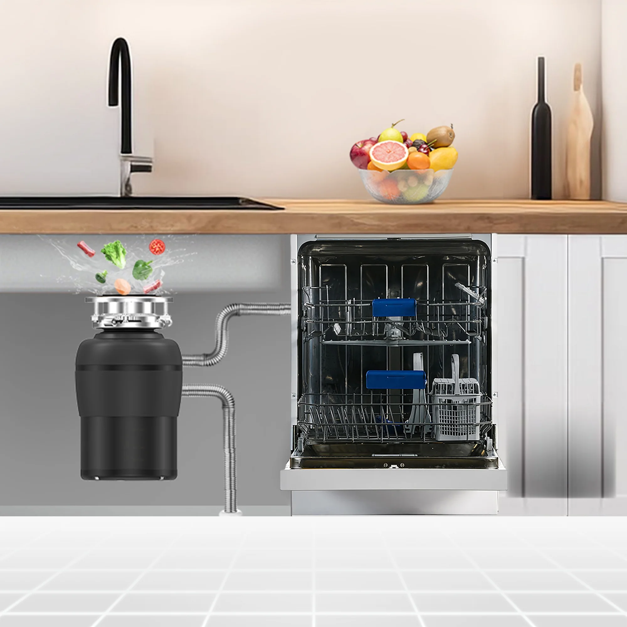 24 in Dishwasher 14 place + 3/4 HP Garbage Disposer QUIET 51dB 110V - Image 4
