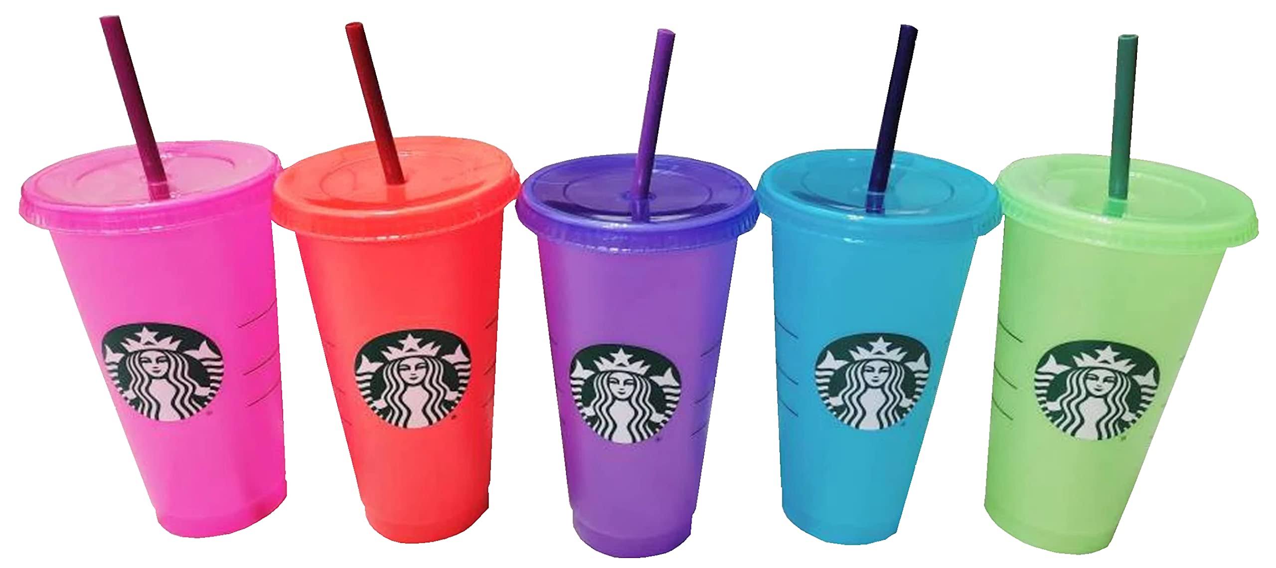 Starbucks Kitchen | Starbucks Summer Color Changing Cold Cups | Color: Green/Pink | Size: Os | Aubrynixon's Closet