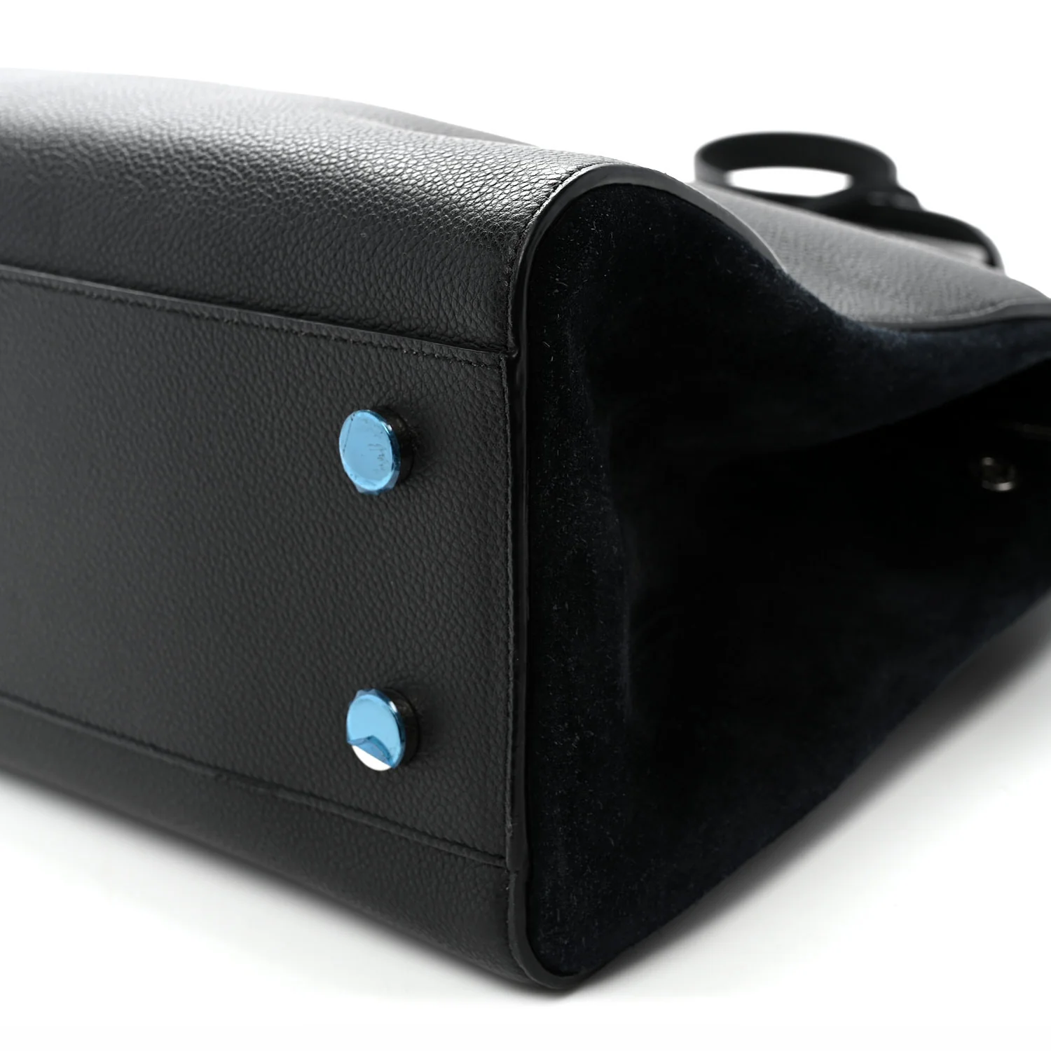 Grained Calfskin Medium Rive Gauche Cabas Black