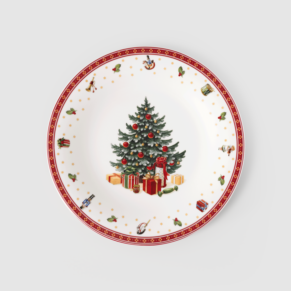 Toy's Delight Serving/ Under Plate - Multi-colored, 11.9'', Premium Porcelain