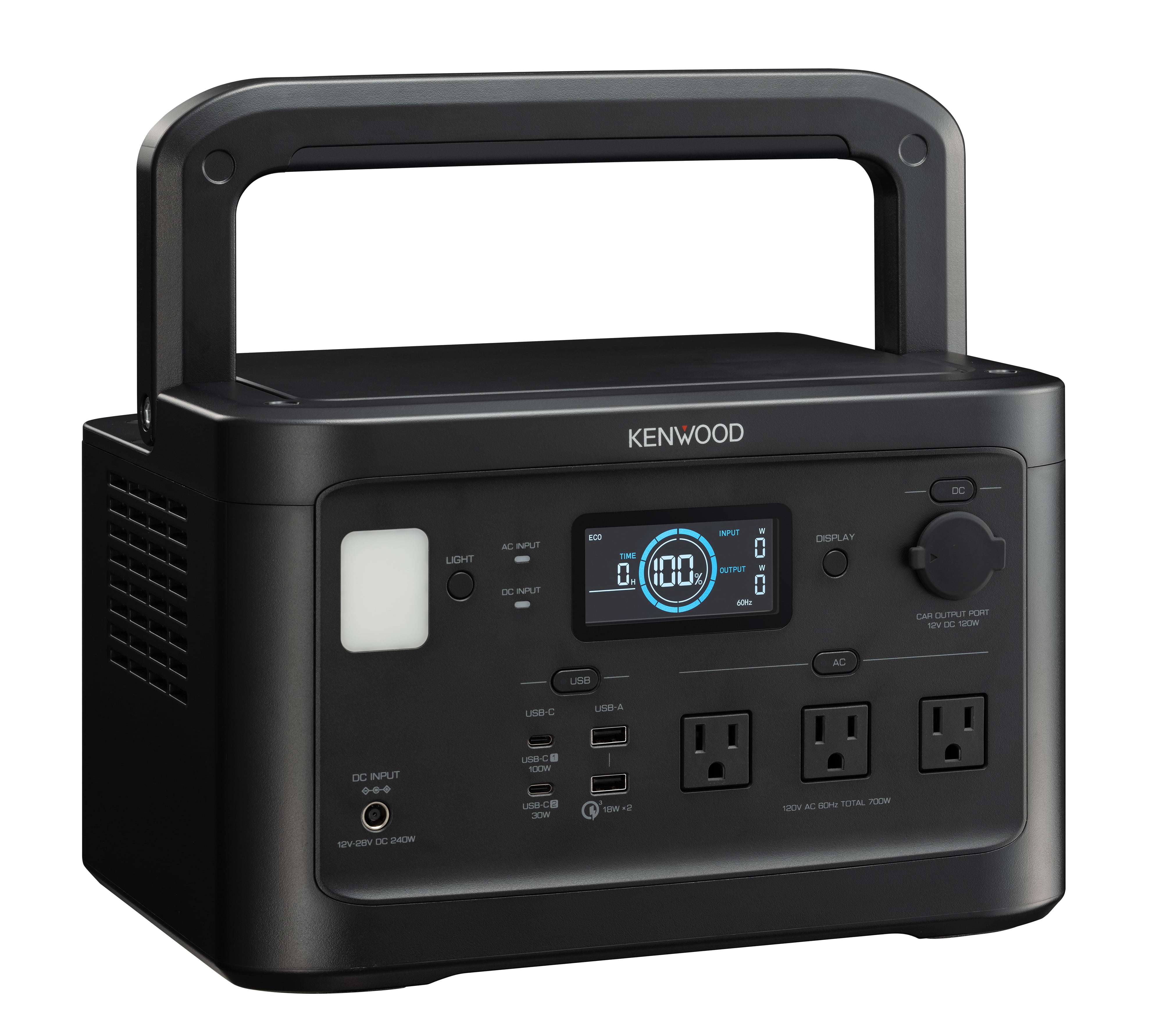 KENWOOD Portable Power Station BN - RK800, 700wh Backup Lithium Battery, 120V/806W AC Outlets, USB Ports, Automatic Power Supply