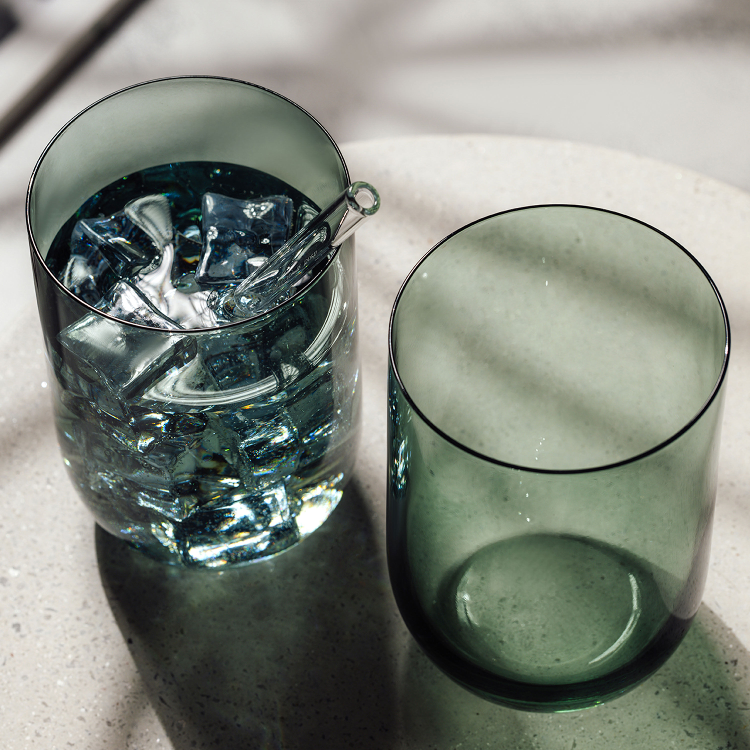 Like Glass Highball glass - Green, 12.9 oz, crystal glass