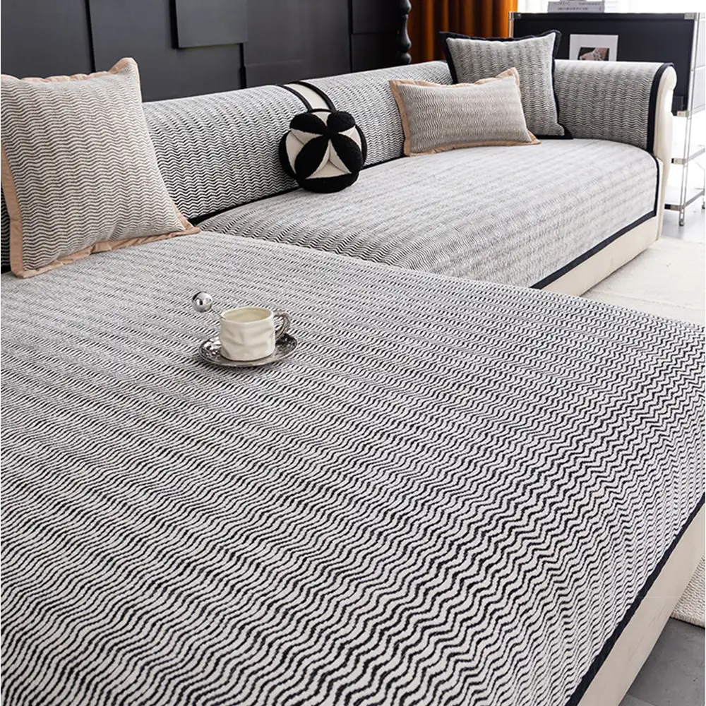All-Season Chenille Breathable Sofa Protective Non-Slip Couch Cover