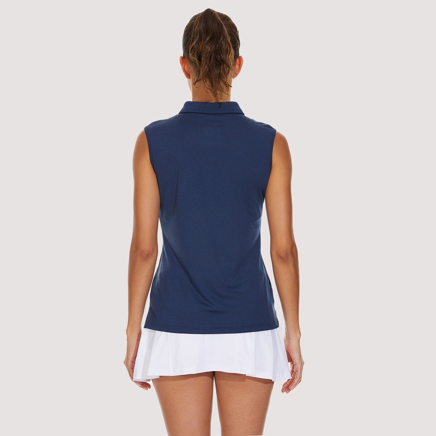 Polos pour femmes, sans manches, pour le tennis et le golf, à 4 boutons