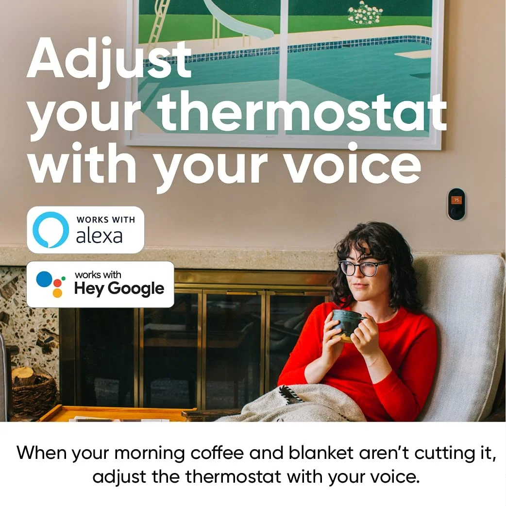 Smart Wifi Thermostat for Home with App Control Works with Alexa and Google Assistant, Black - Image 6