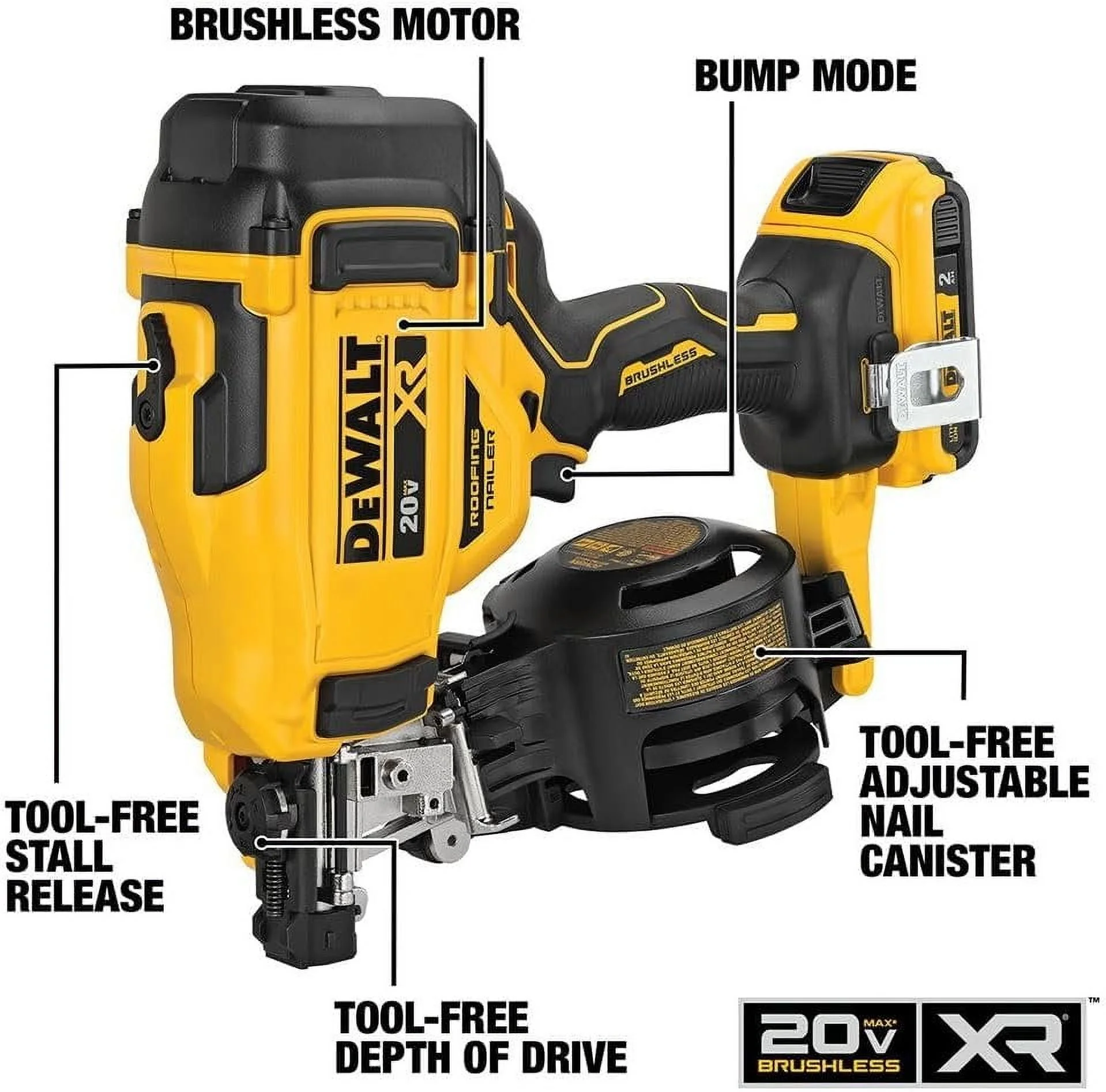 20V Max 15 Cordless Coil Roofing Nailer Kit - Image 7