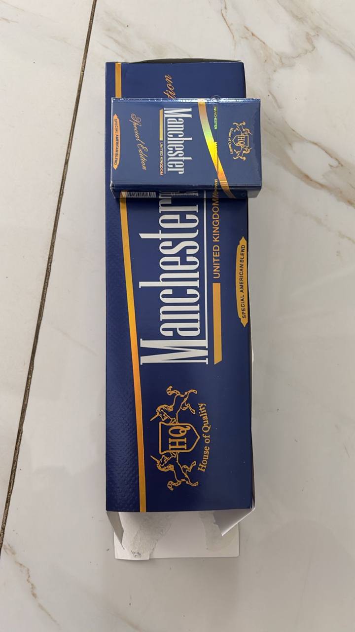 Manchester Special Edition Blue 8mg x 10 Packs /1 Carton