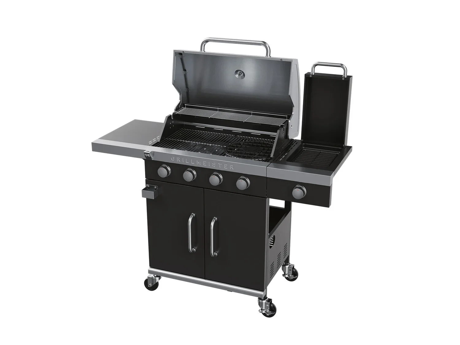 GRILLMEISTER Barbecue  gaz, avec 4 zones de cuisson