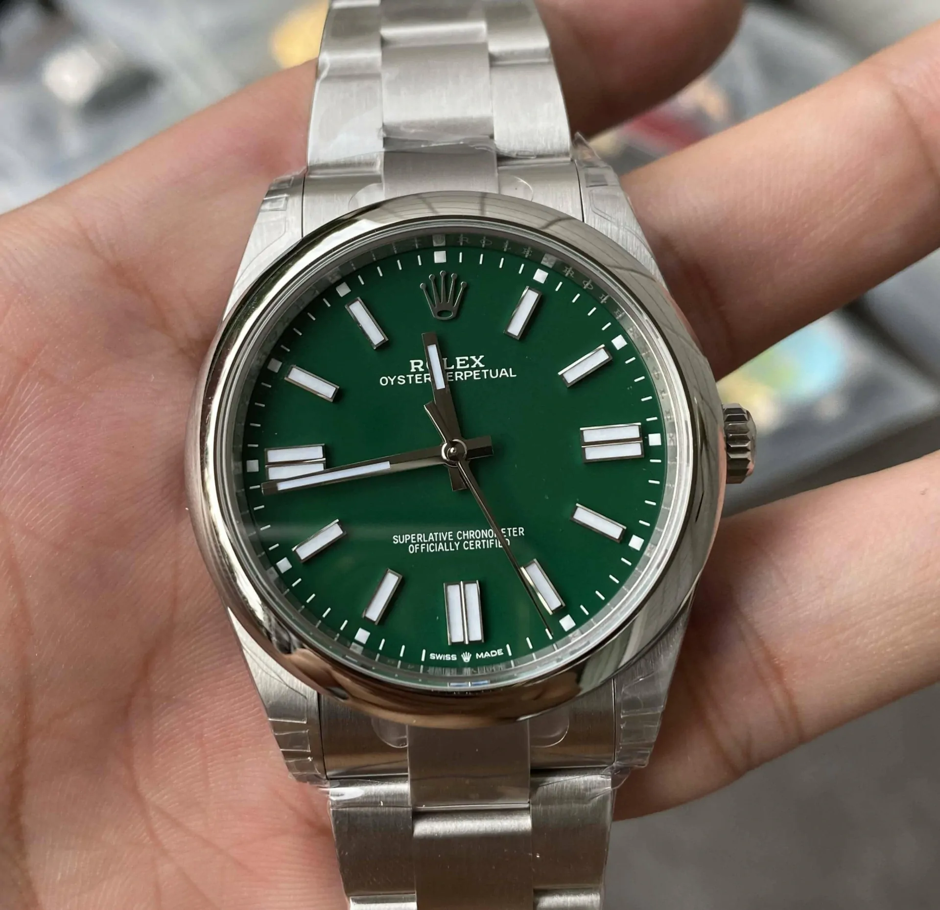 Rolex Oyster Perpetual 41MM M124300-0005 VS Factory Green Stainless Steel