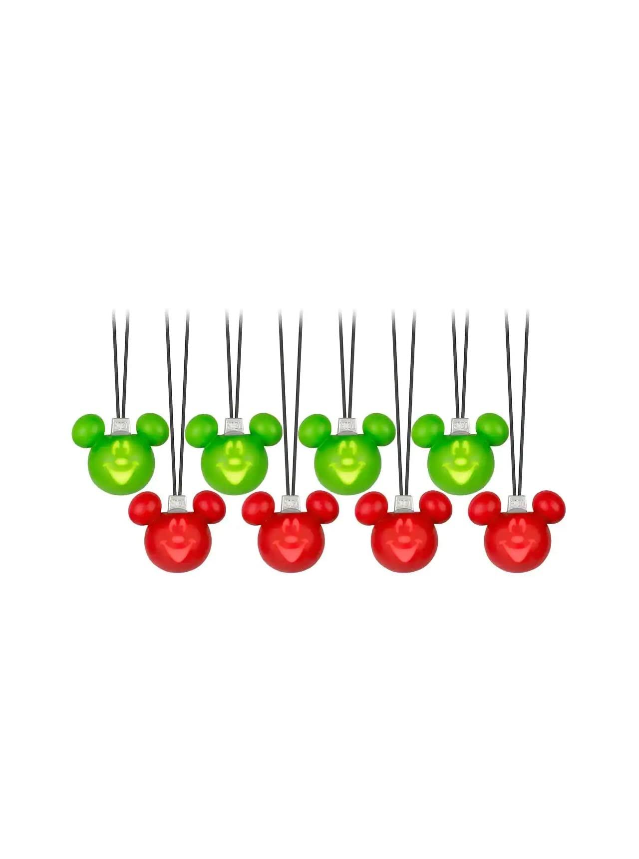 Disney Christmas Mickey Mouse Projection Green & Red Singing String Lights