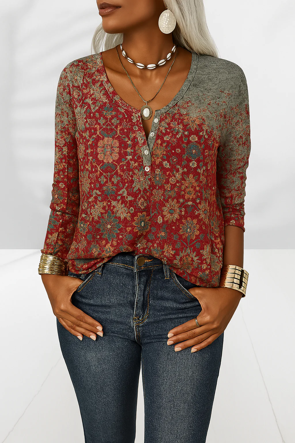 Alina - Blouse Boho Élégante