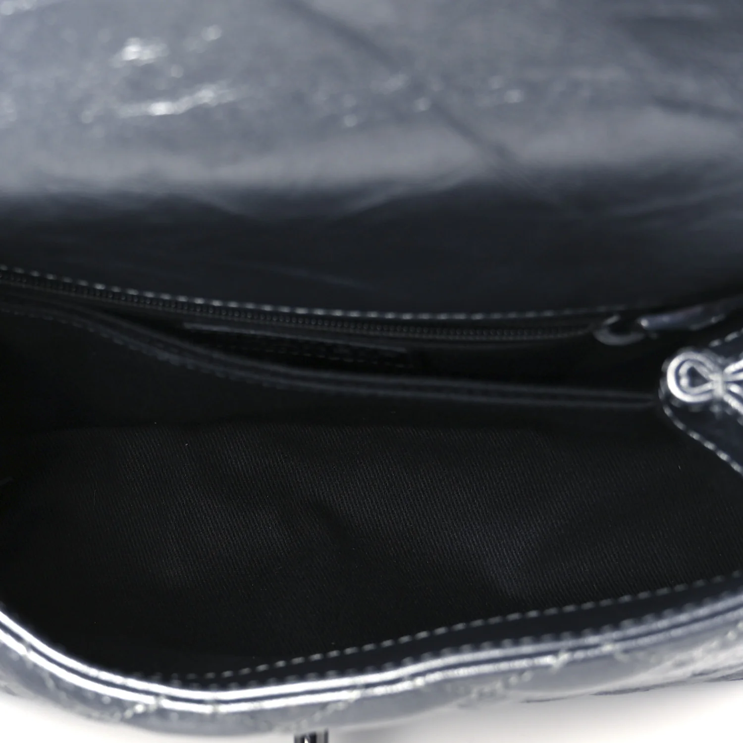 Metallic Aged Calfskin Quilted Mini Coco Handle Flap Charcoal