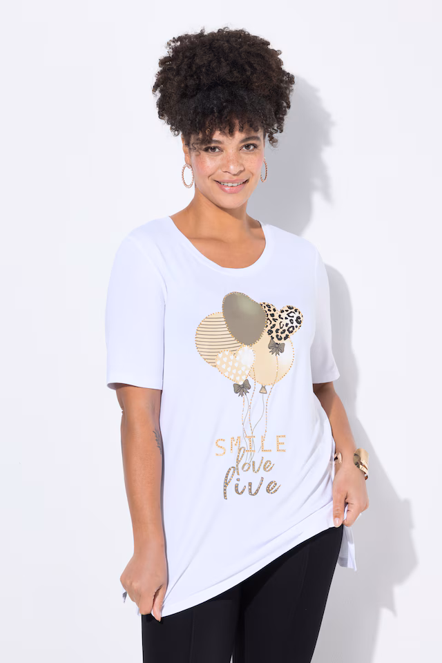 A-line balloon pattern T-shirt