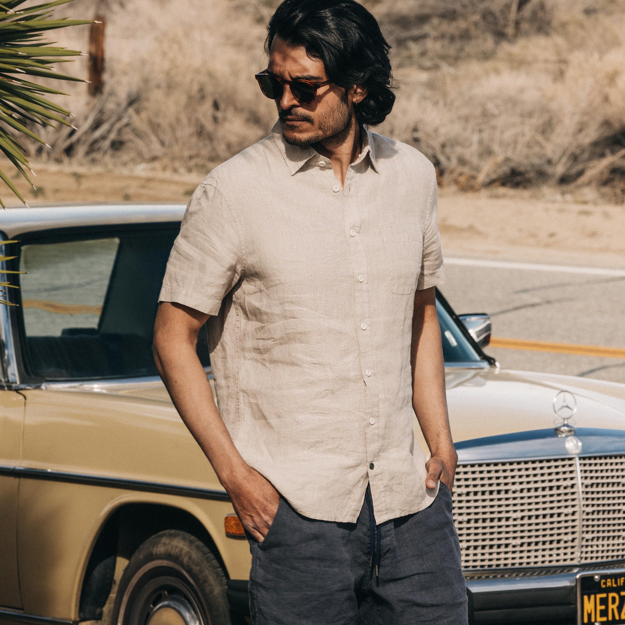 T-shirt à manches courtes California en chanvre sauge