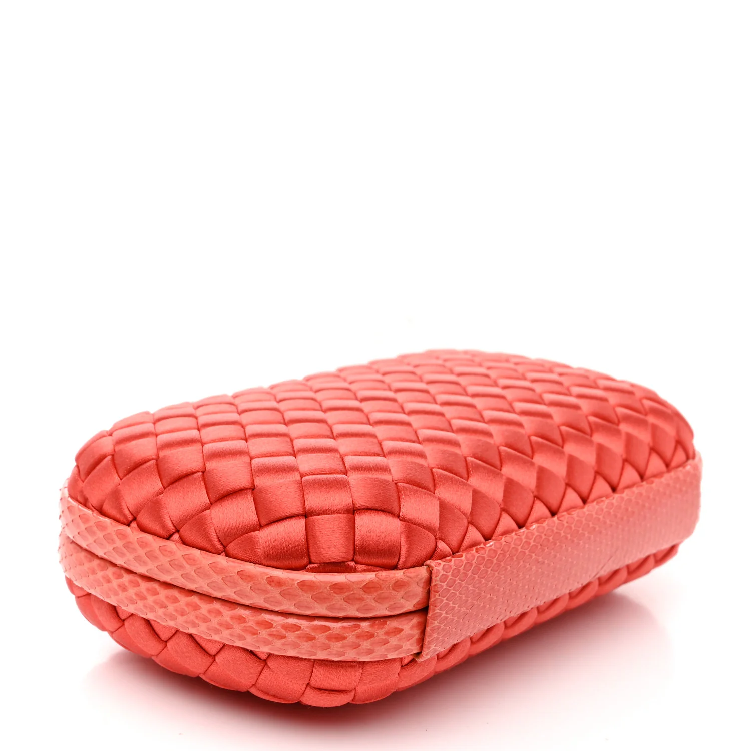 Satin Intreccio Impero Ayers Knot Clutch Magma