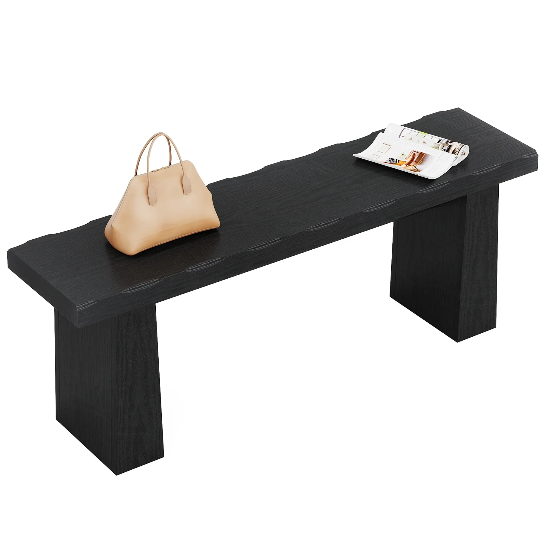 Fnova 48 Wooden Two - Person Backless Entryway Bench with Under - Bench Storage for Outdoor Garden, Living Room, Bedroom, Dining Room, Hallway