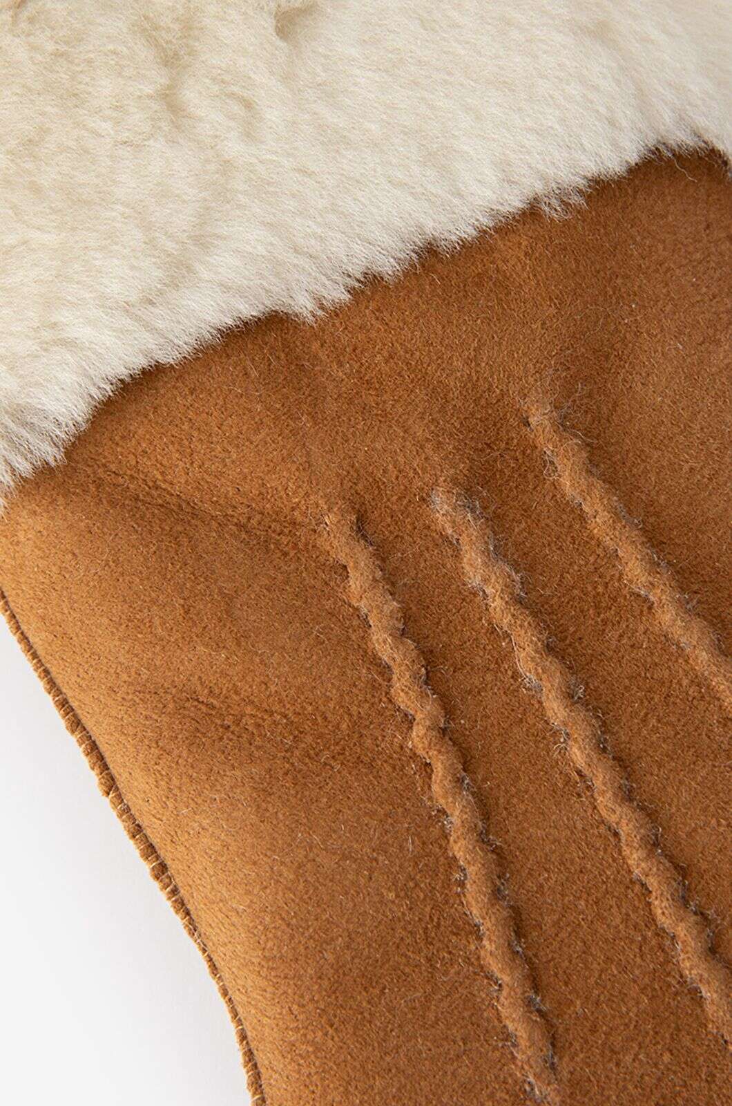 Bruine leren lammy handschoenen