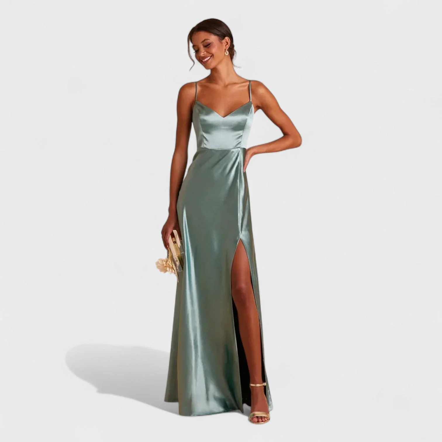 Robe nuisette en satin Lúcia